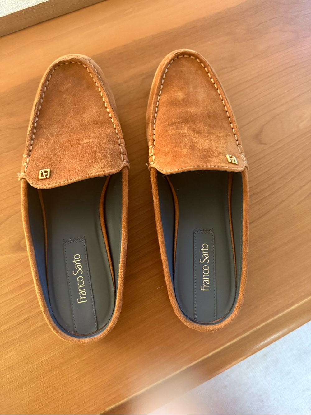 Franco Sarto Women’s Suede Loafers in Tan